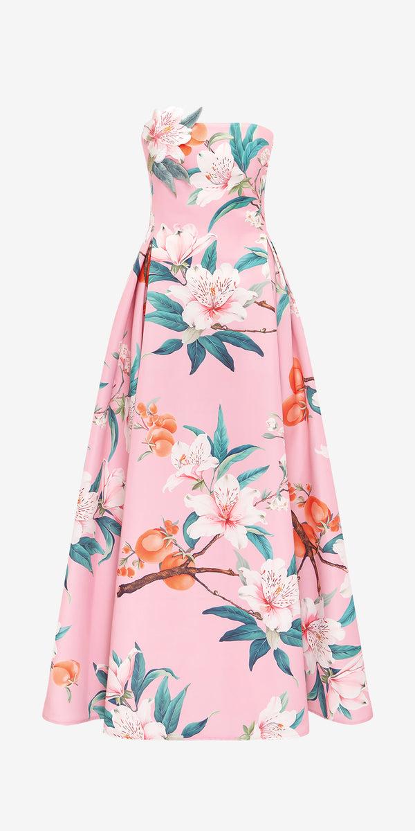 leo lin Nora Bustier Maxi Dress