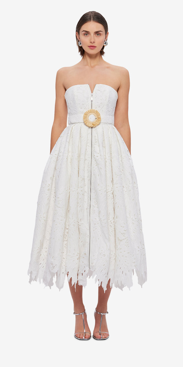 Leo Lin Norine Bustier Midi Dress