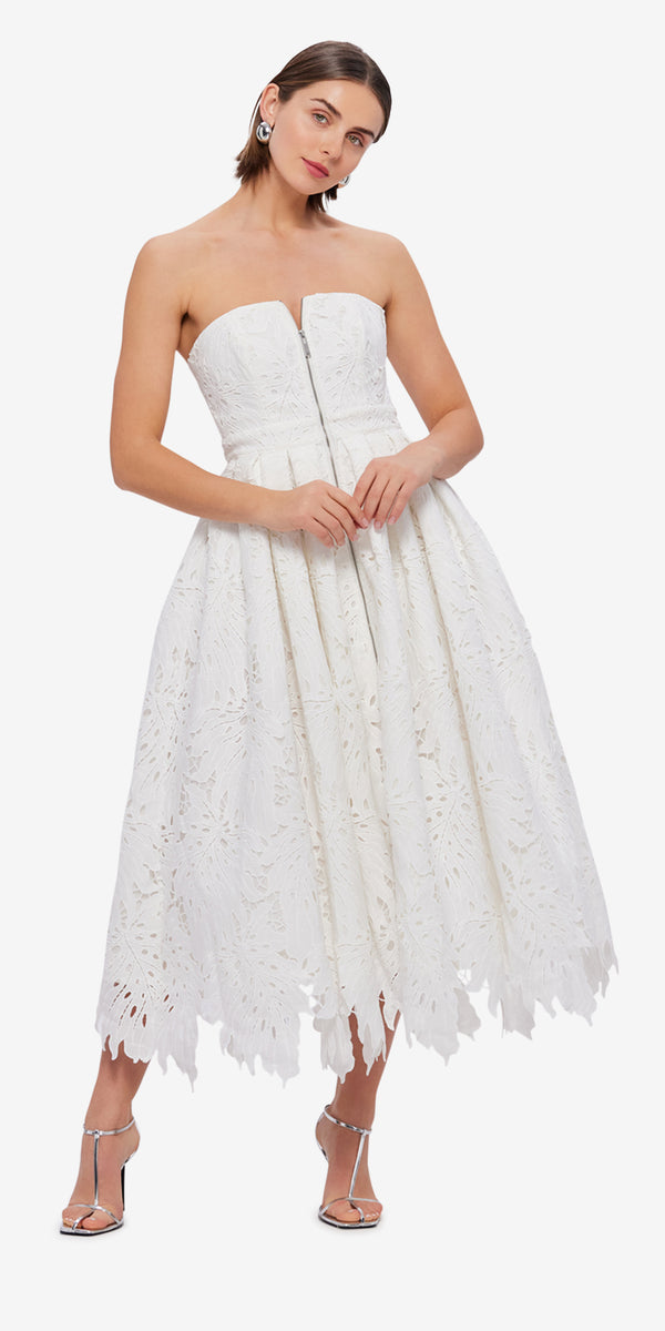 Leo Lin Norine Bustier Midi Dress