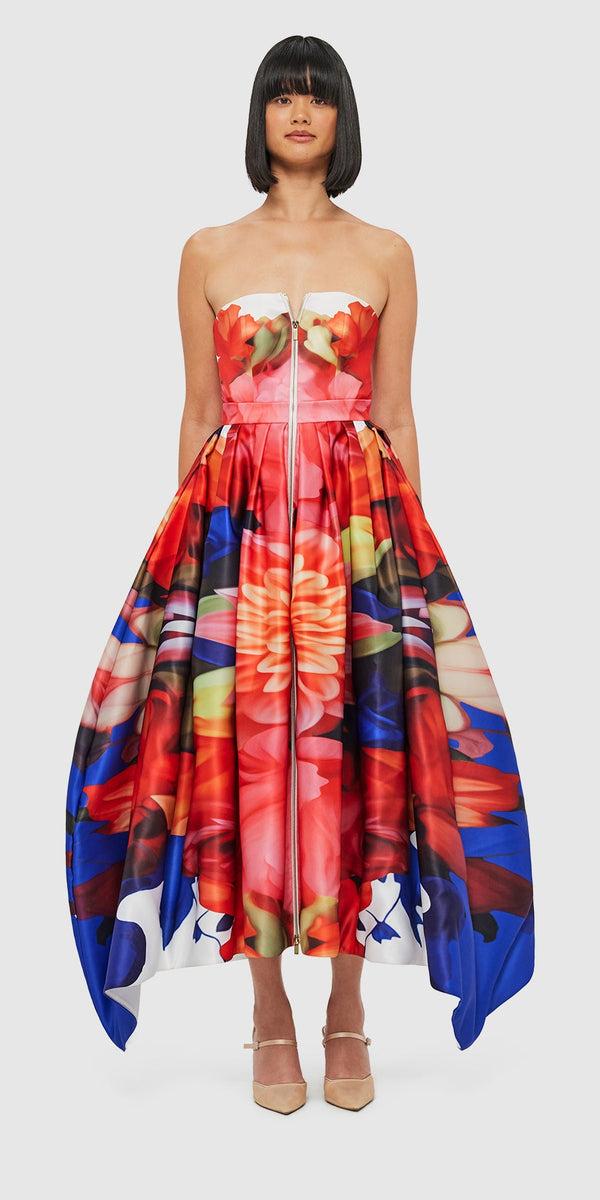 Leo Lin Norine Bustier Midi Dress