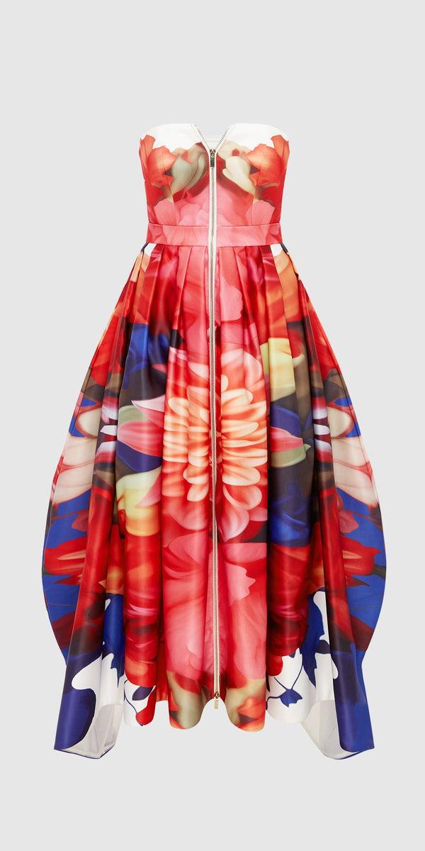 leo lin Norine Bustier Midi Dress