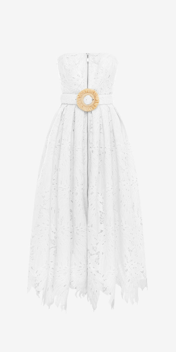 leo lin Norine Bustier Midi Dress