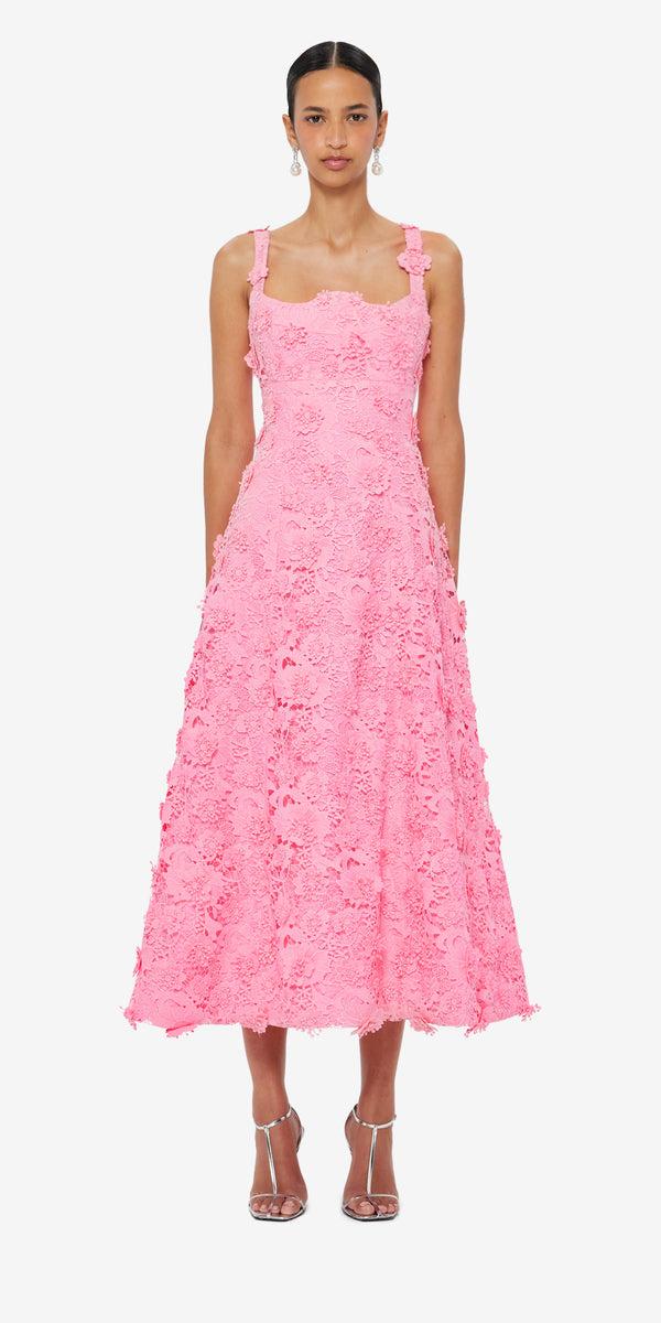 Leo Lin Odette Lace Midi Dress