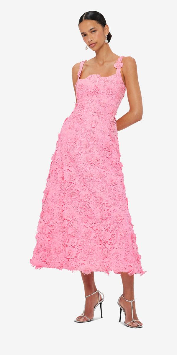 Leo Lin Odette Lace Midi Dress