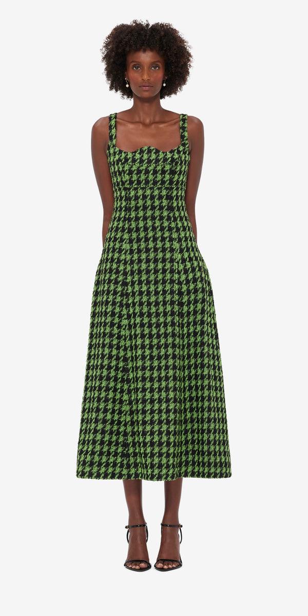 Leo Lin Odette Tweed Midi Dress