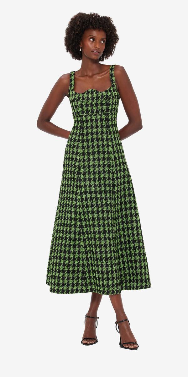 Leo Lin Odette Tweed Midi Dress
