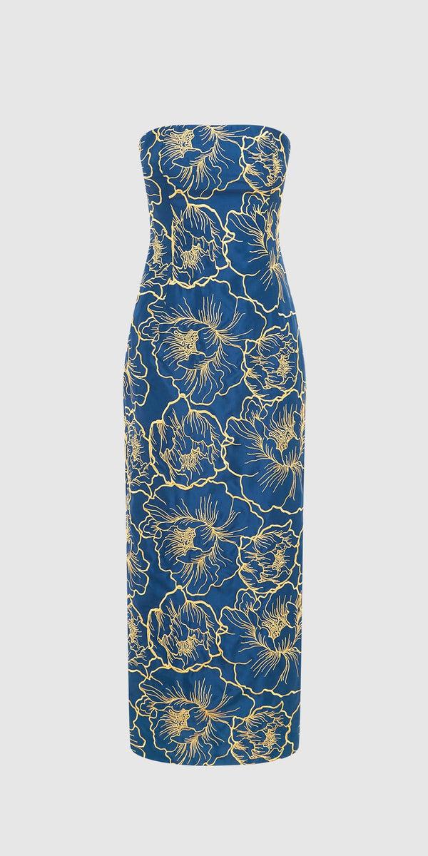 leo lin Rayna Bustier Maxi Dress