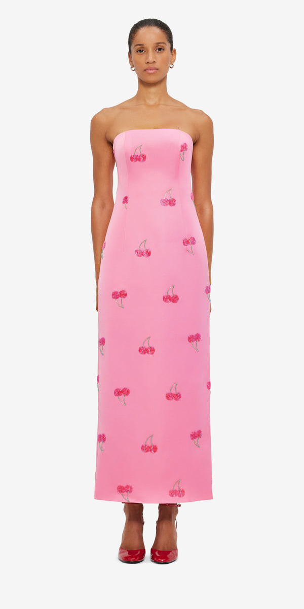 Leo Lin Rayna Embellished Bustier Maxi Dress