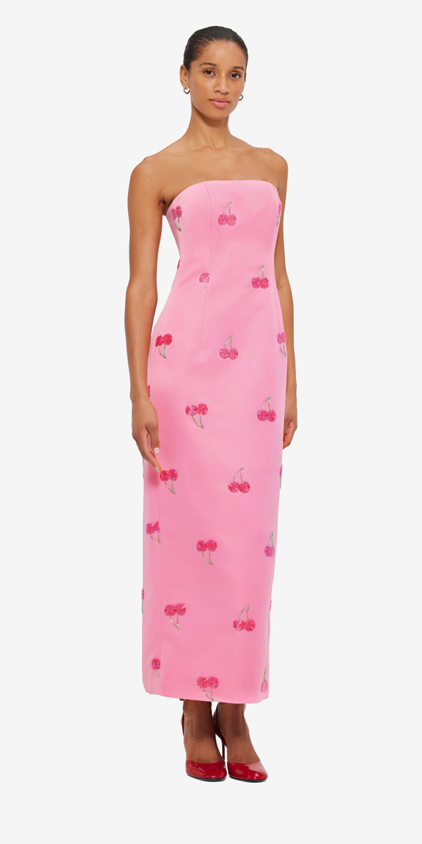 Leo Lin Rayna Embellished Bustier Maxi Dress