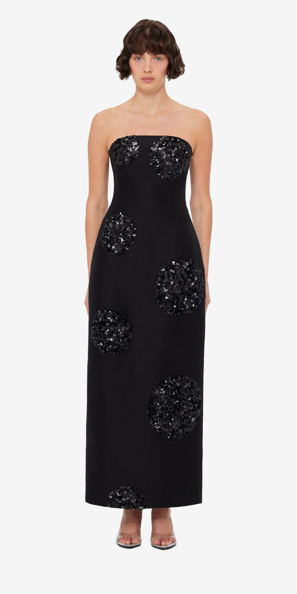 Leo Lin Rayna Embellished Bustier Maxi Dress