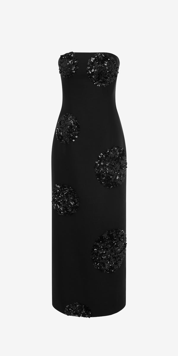 leo lin Rayna Embellished Bustier Maxi Dress