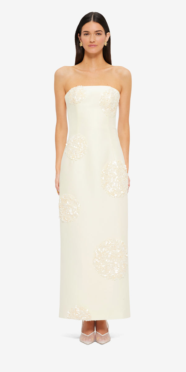 Leo Lin Rayna Embellished Bustier Maxi Dress