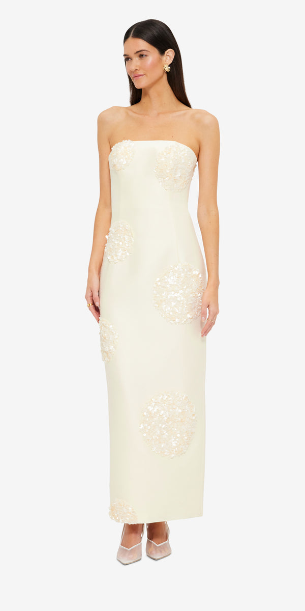 Leo Lin Rayna Embellished Bustier Maxi Dress