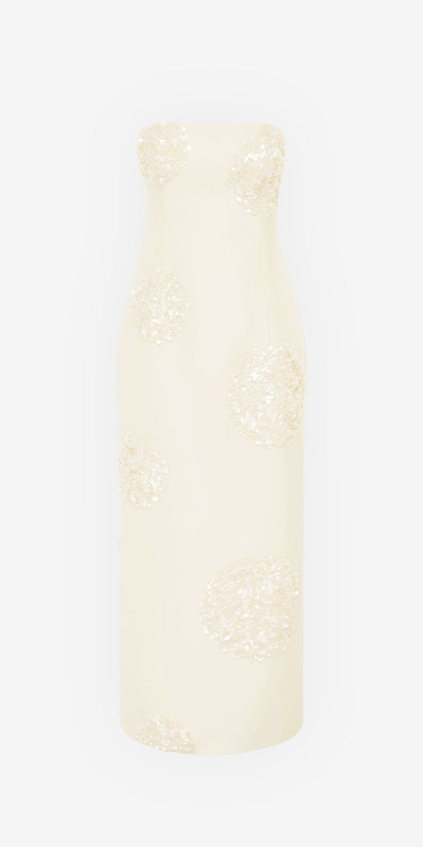 leo lin Rayna Embellished Bustier Maxi Dress