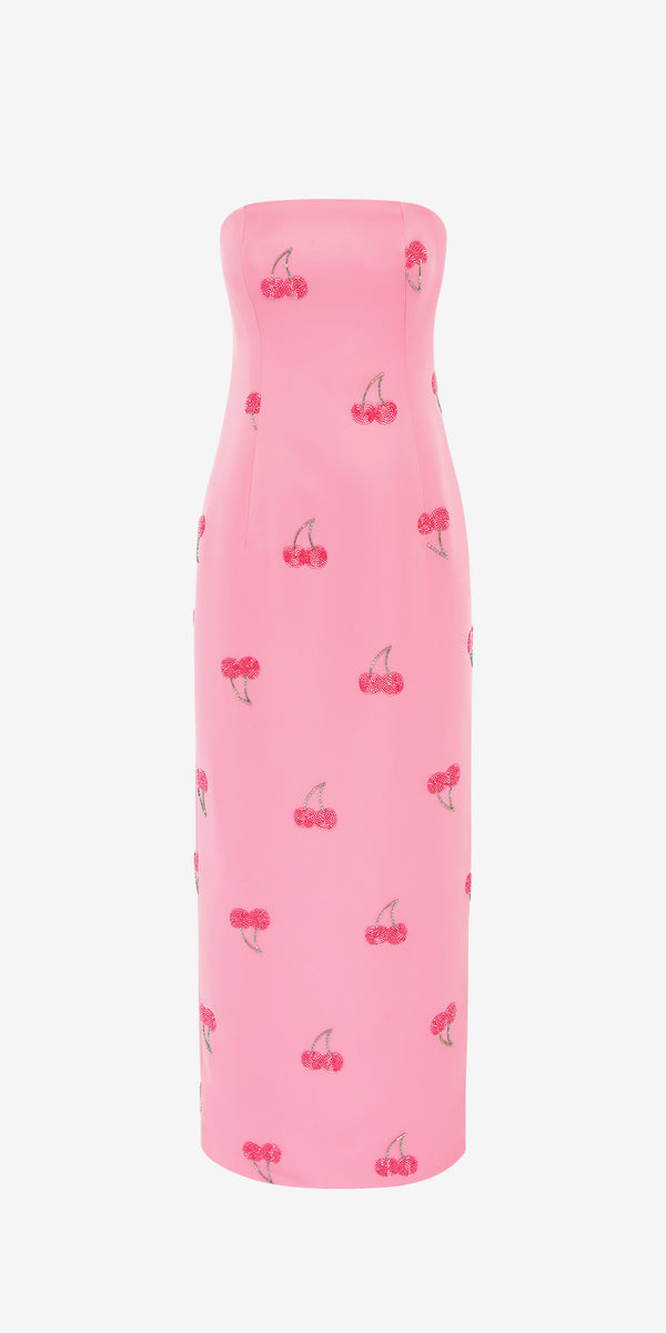 leo lin Rayna Embellished Bustier Maxi Dress