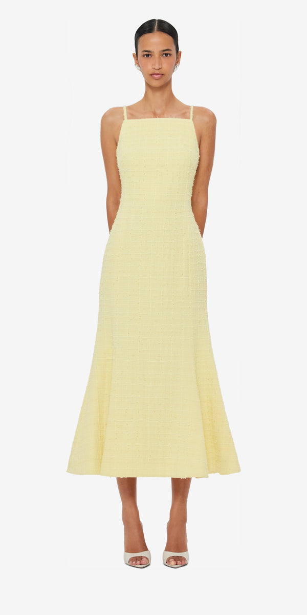 Leo Lin Regina Tweed Midi Dress