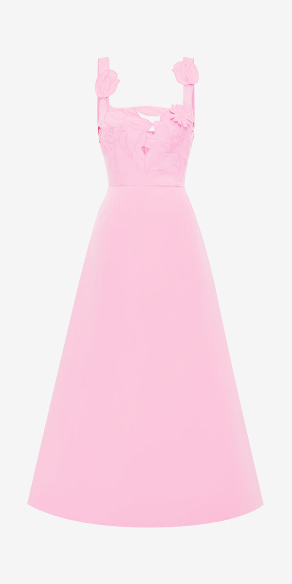 leo lin Rianne Appliqué Maxi Dress