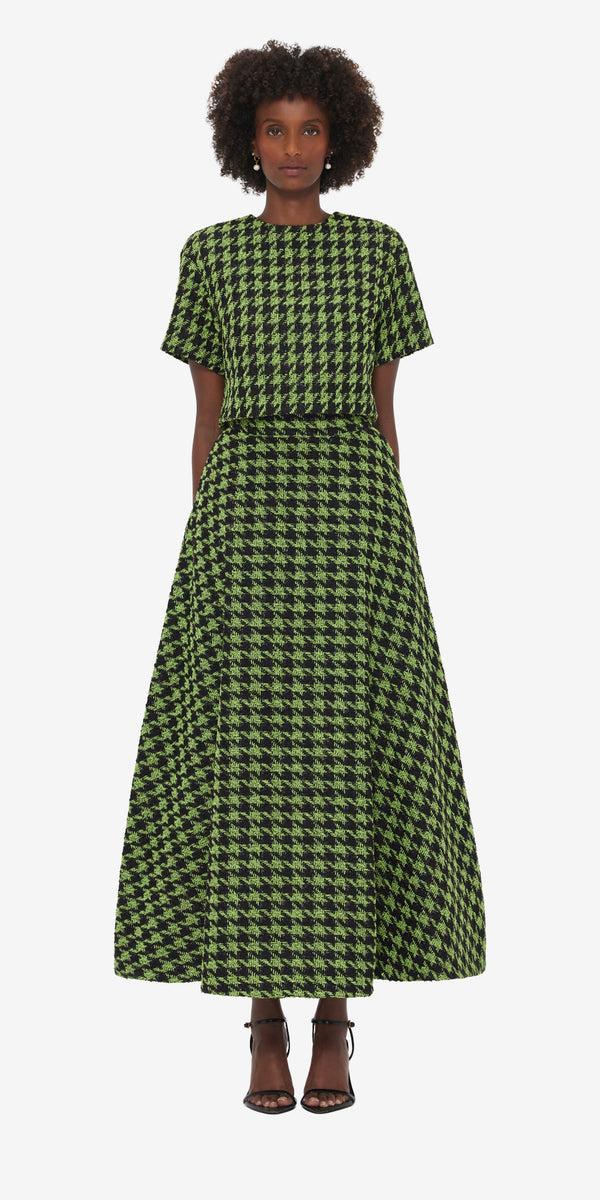 Leo Lin Rosalyn Tweed Maxi Skirt