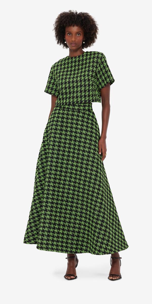 Leo Lin Rosalyn Tweed Maxi Skirt