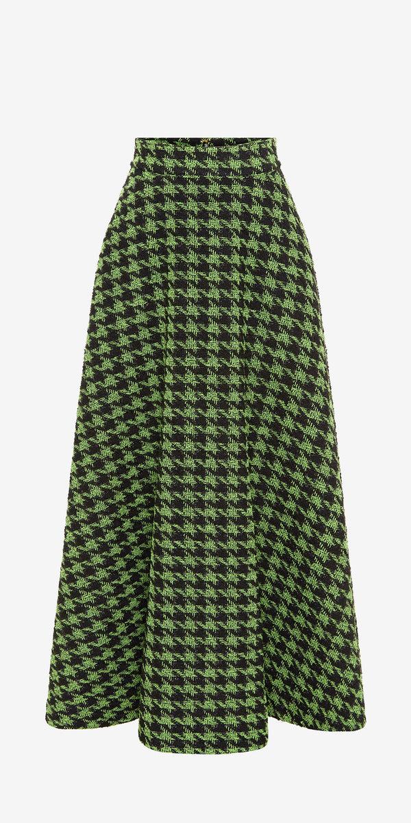 leo lin Rosalyn Tweed Maxi Skirt