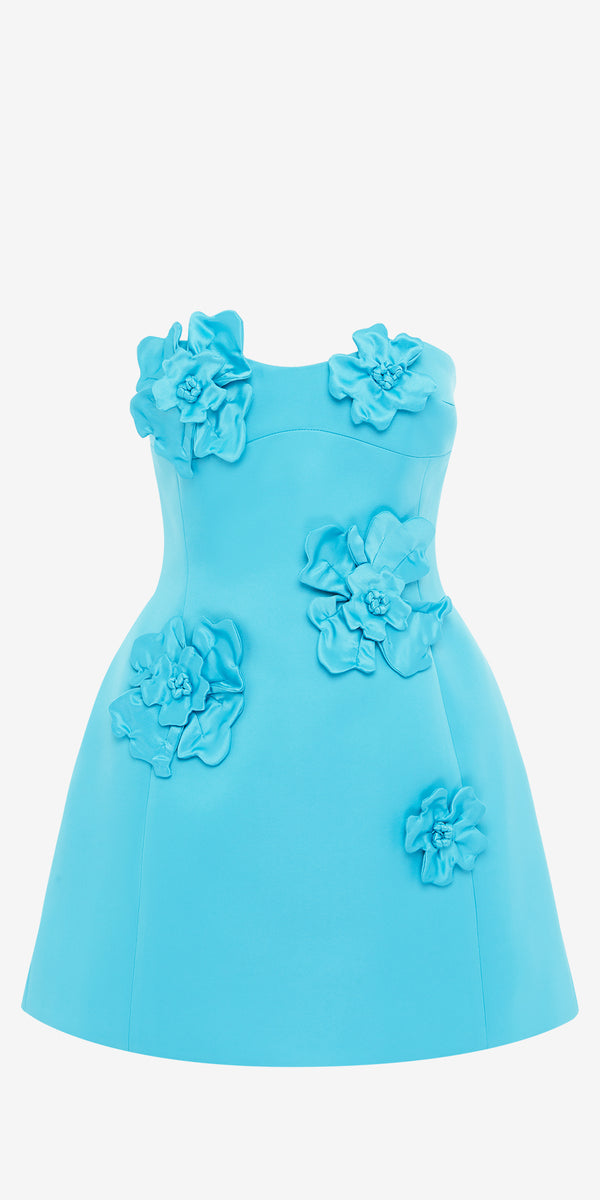 leo lin Rosario Petal Bustier Mini Dress