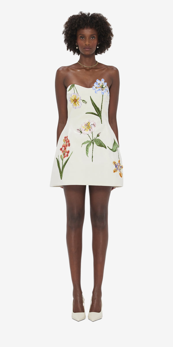 Leo Lin Rosario Velvet Mini Dress