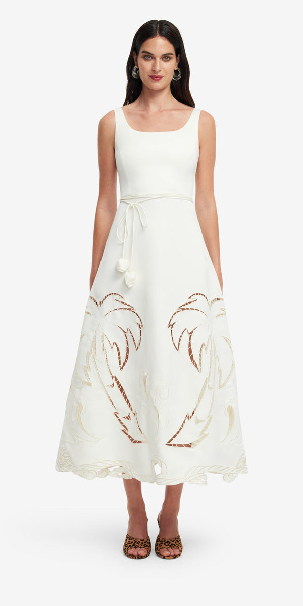 Leo Lin Serafina Palm Maxi Dress