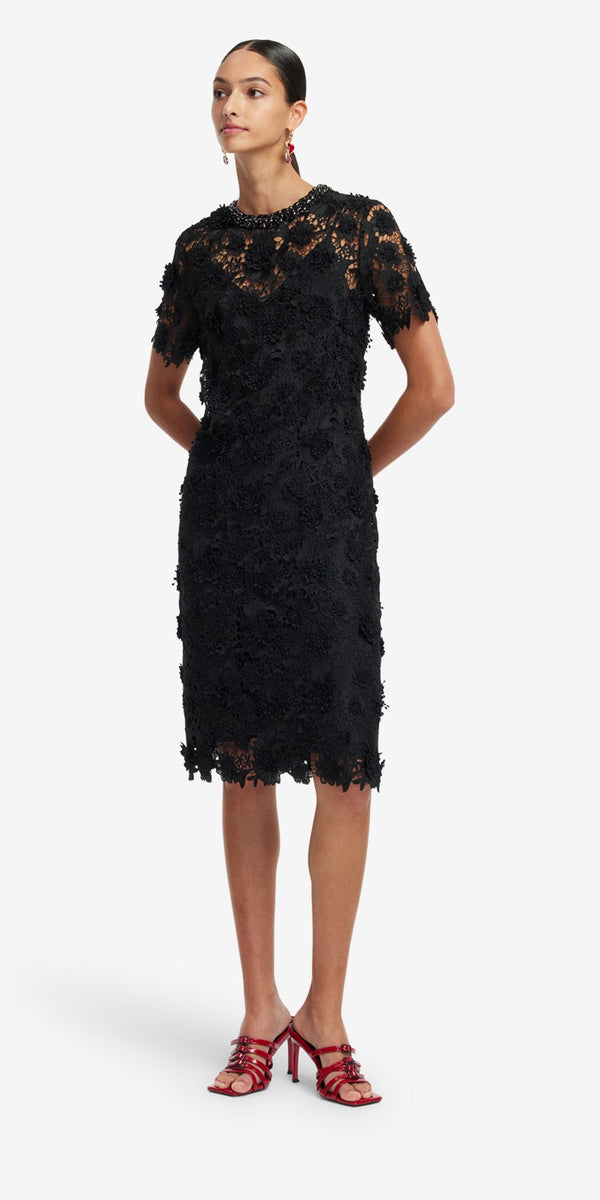 Leo Lin Sheridan Lace Midi Dress
