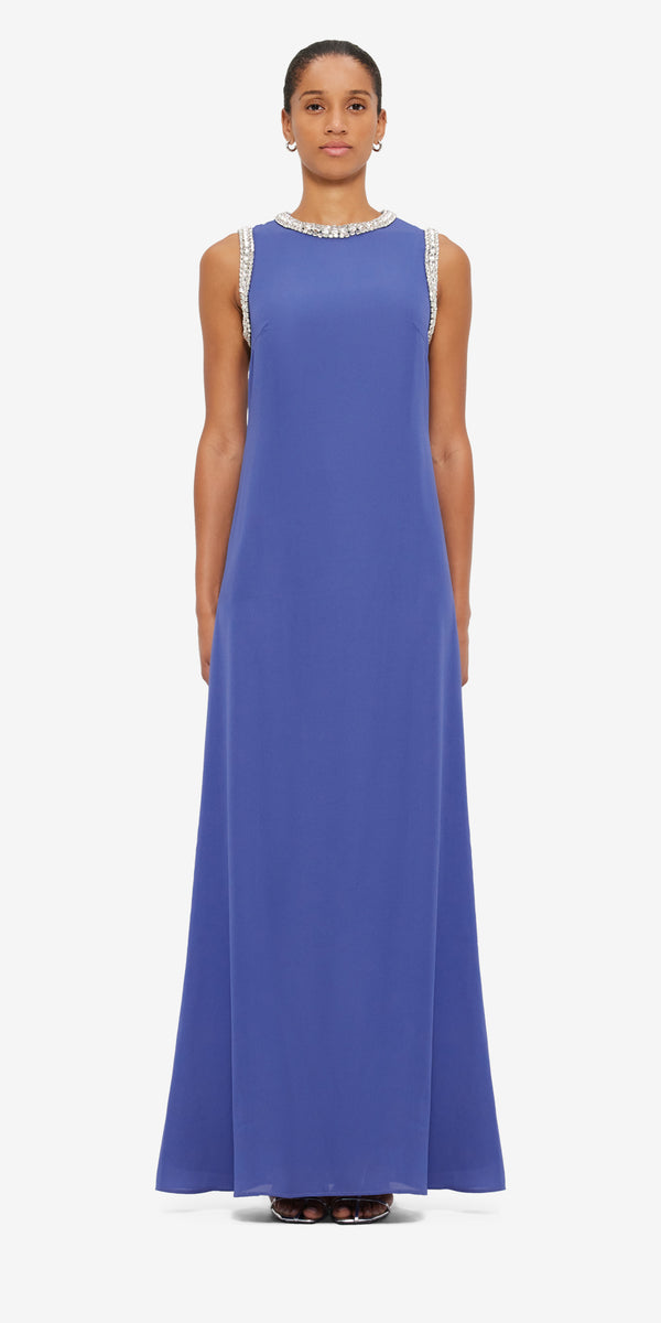 Leo Lin Sylvette Embellished Maxi Dress