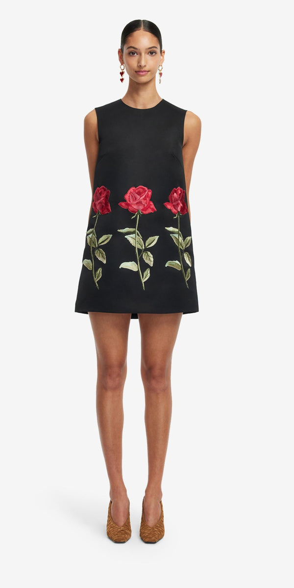 Leo Lin Yvonne Embroidered Mini Dress