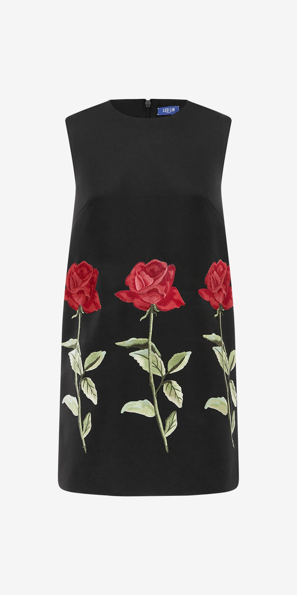 leo lin Yvonne Embroidered Mini Dress