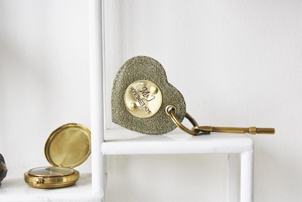 Leonardo Principi Heart Initial Keyring