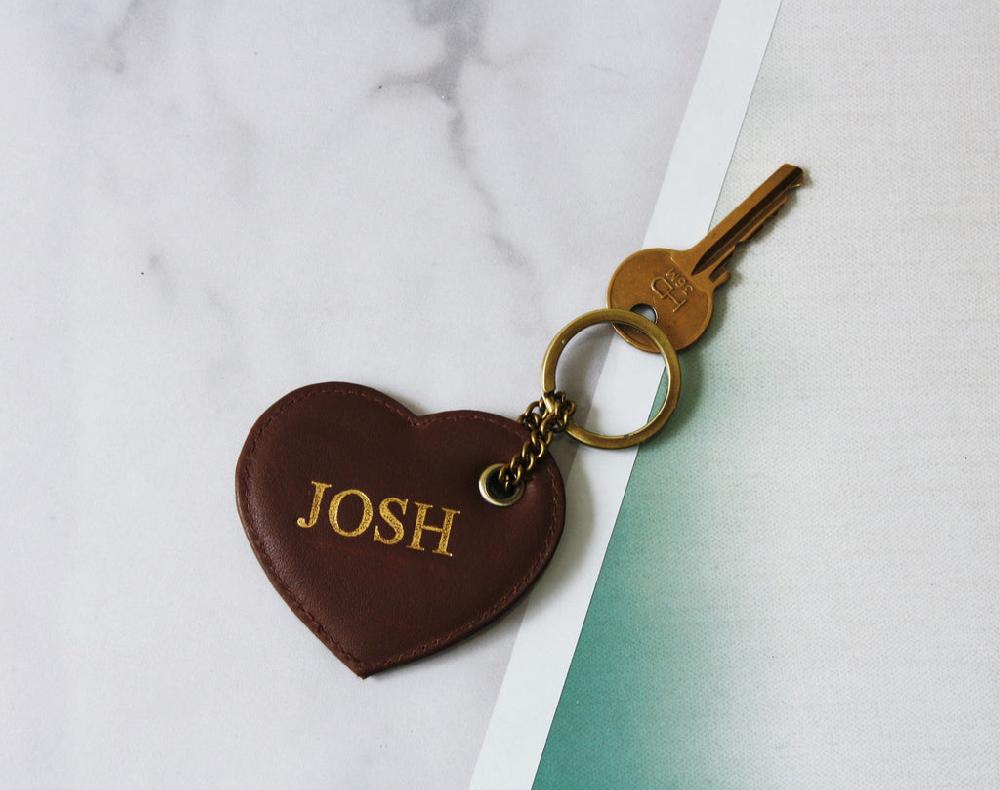 Leonardo Principi Heart Initial Keyring