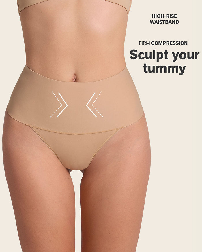Leonisa 3-Pack High-Tech High-Waisted Sculpting Thong