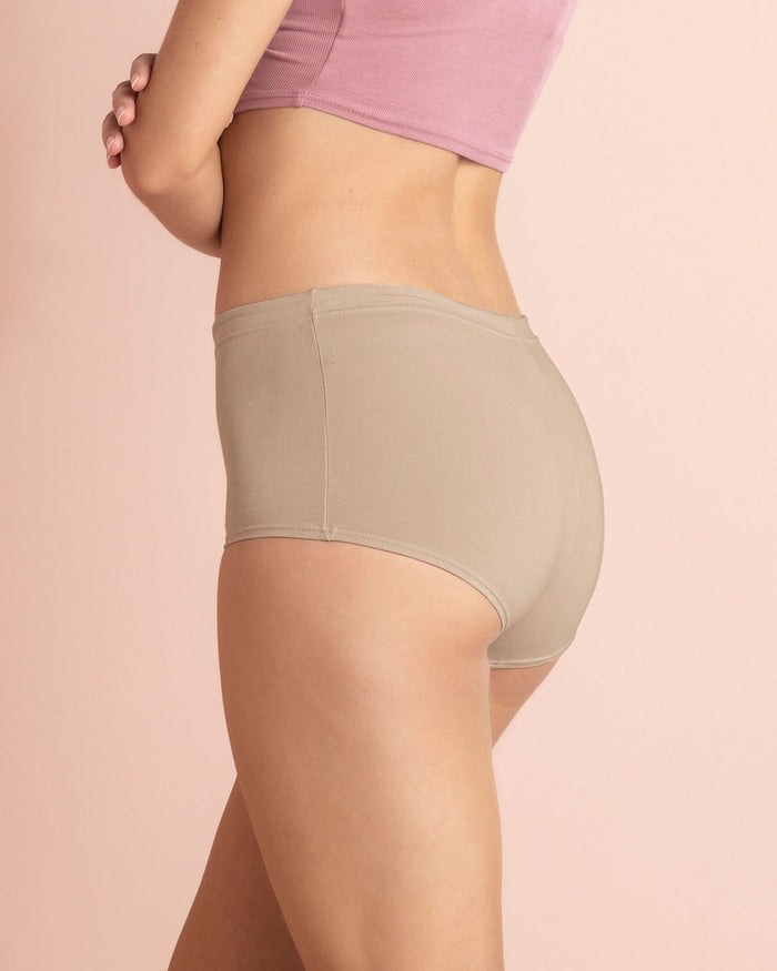 leonisa 3-Pack Stretch Cotton Comfy Boyshort Panties