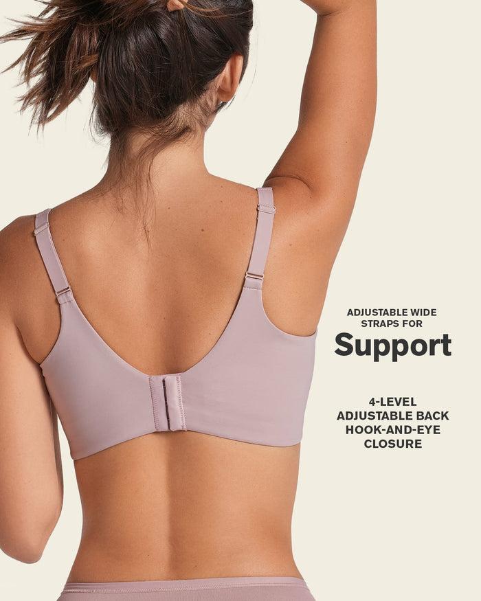 Leonisa Everyday Bra + Stripe Undetectable Shaper Panty In Rosewood
