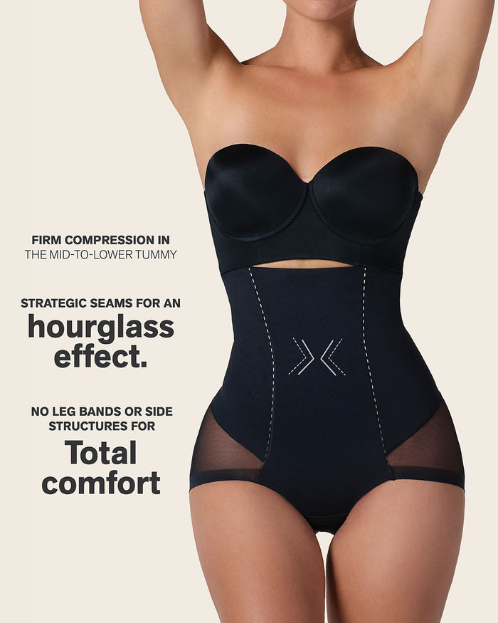 Leonisa Extra High-Waisted Sheer Bottom Sculpting Shaper Panty