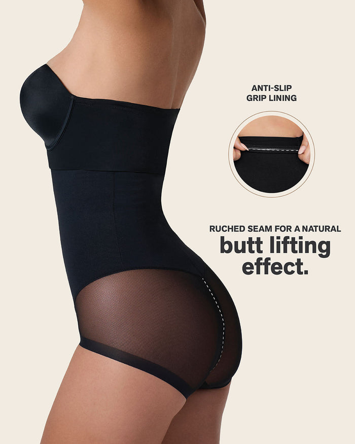 Leonisa Extra High-Waisted Sheer Bottom Sculpting Shaper Panty