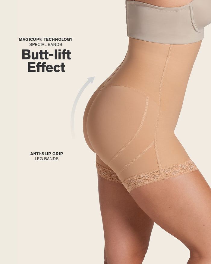 Leonisa Firm Tummy Control Strapless Shaper With Butt Lifter