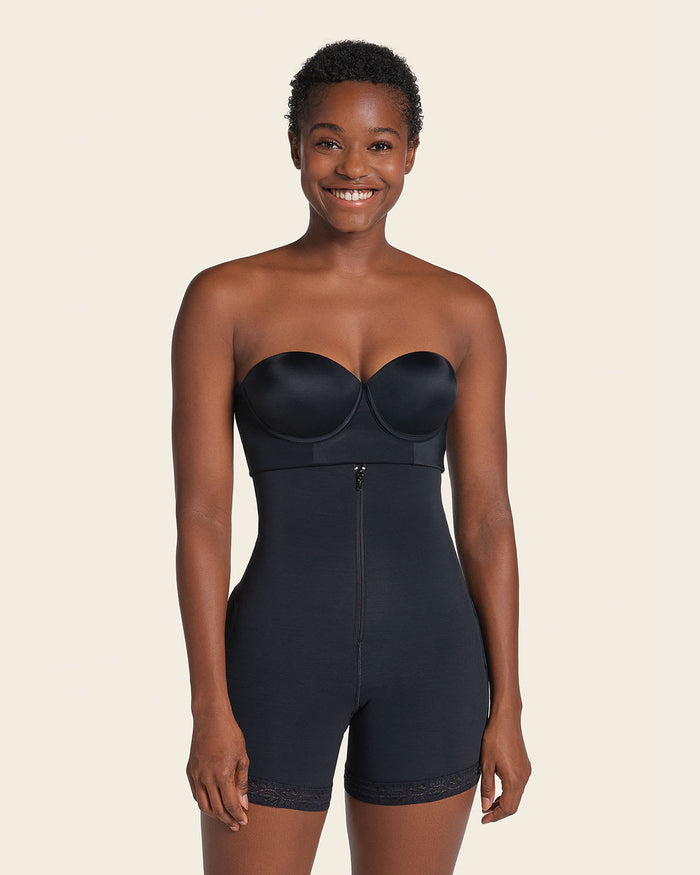 Leonisa Firm Tummy Control Strapless Shaper With Butt Lifter