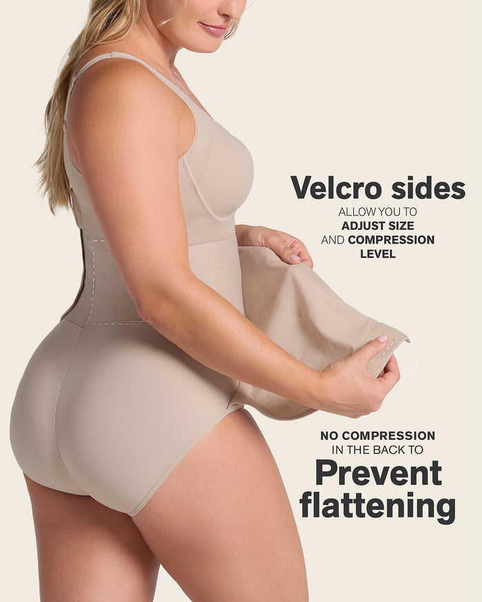 Leonisa High-Waisted Firm Compression Post Surgical Panty With Adjustable Belly Wrap