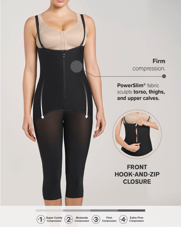Leonisa Hook-And-Zip Mid-Calf Sculpting Body Shaper
