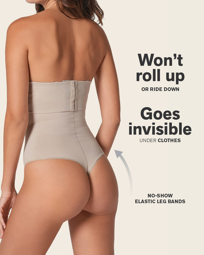 Leonisa Extra High-Waisted Sculpting Thong Panty