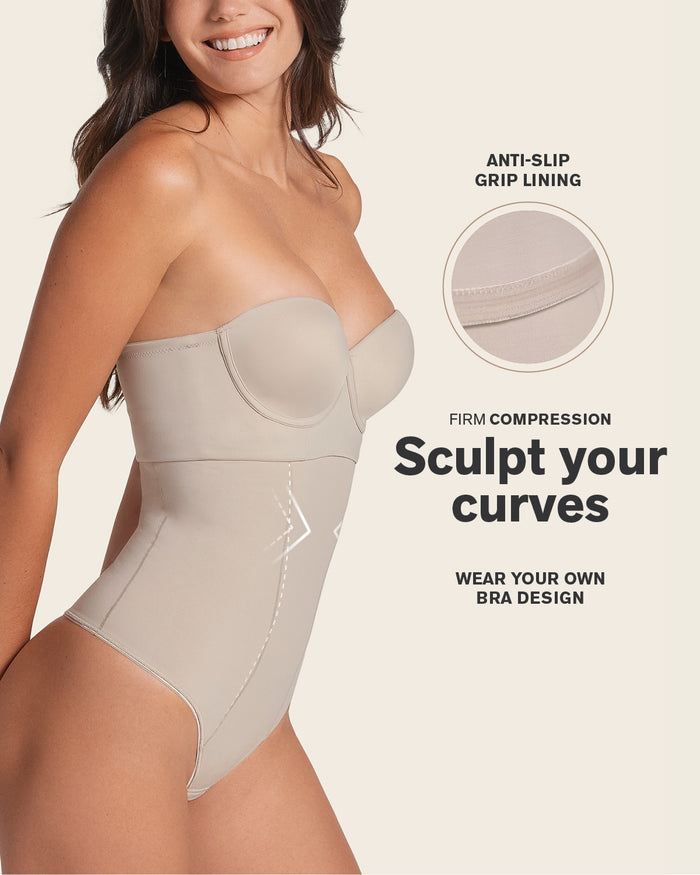 leonisa Extra High-Waisted Sculpting Thong Panty