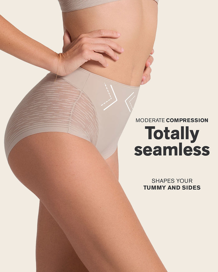 Leonisa High-Waisted Sheer Lace Shaper Panty