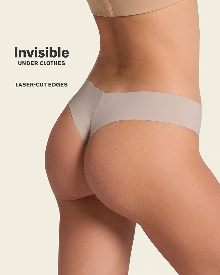 Leonisa No Ride-Up Seamless Thong Panty