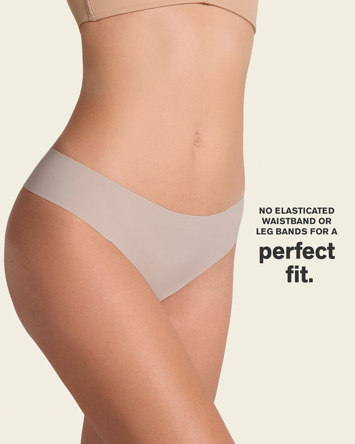 leonisa No Ride-Up Seamless Thong Panty