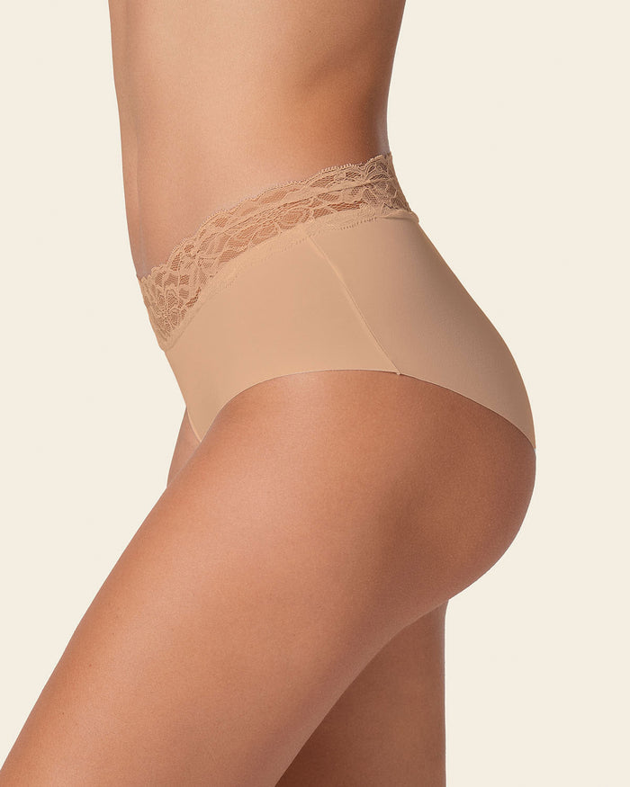 Leonisa Ultra Light Lace Trim Hipster Panty