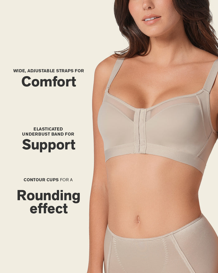 leonisa Lightly Lined Wireless Posture Corrector Bra