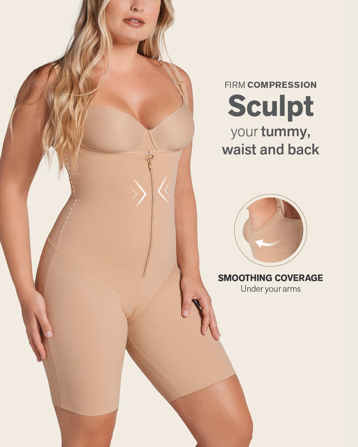 leonisa Mid-Thigh Sculpting Butt Lifting Body Shaper